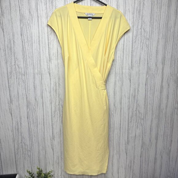 Athleta Dresses & Skirts - Womens Size L Athleta Newport Wrap Dress Yellow